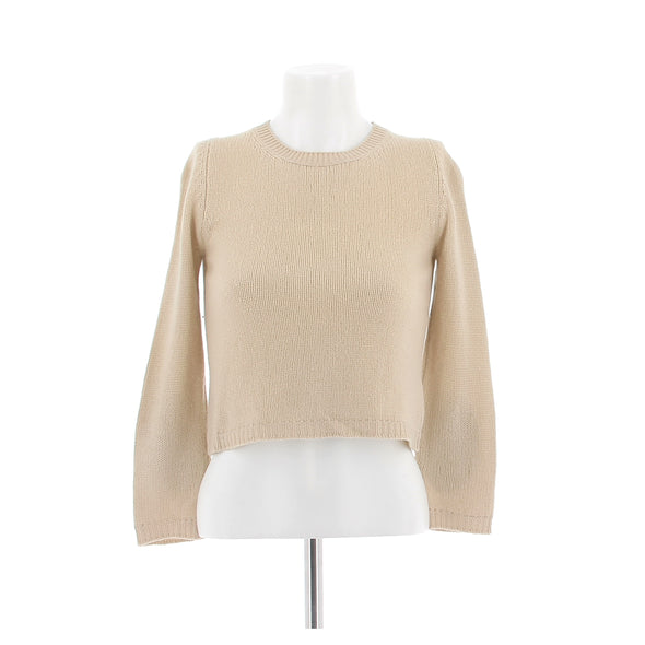 Pull en laine beige