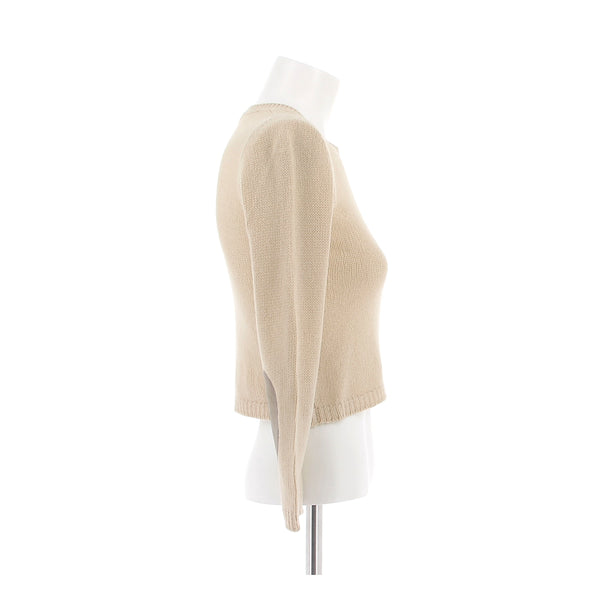 Pull en laine beige
