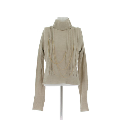 Pull beige à chaines