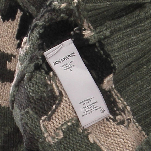 Pull en laine camouflage