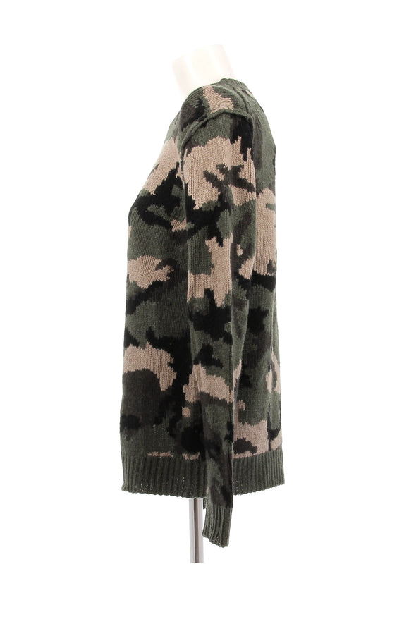Pull en laine camouflage