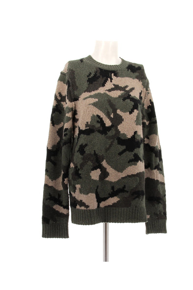 Pull en laine camouflage