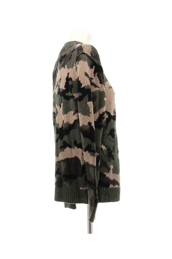 Pull en laine camouflage