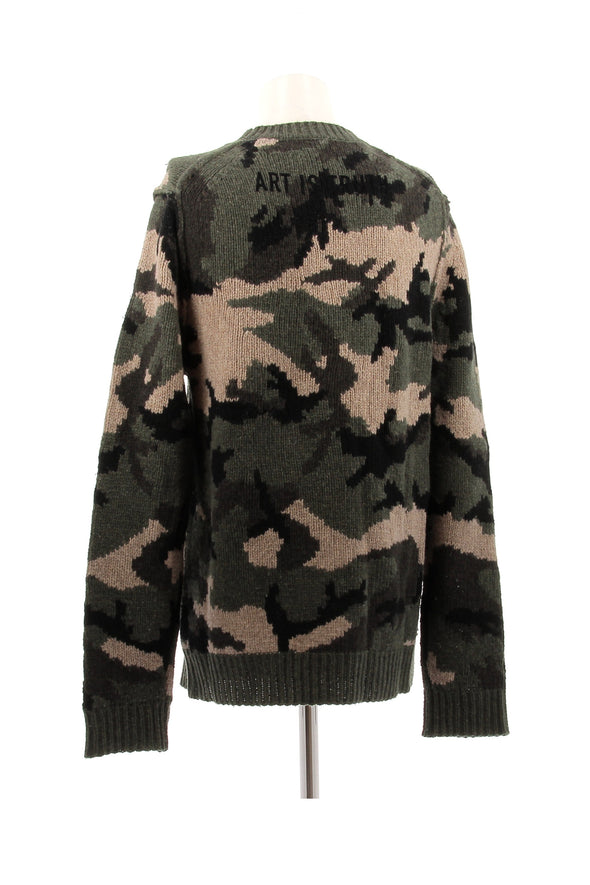 Pull en laine camouflage