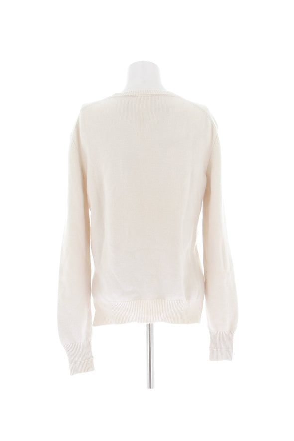 Pull en cachemire crème