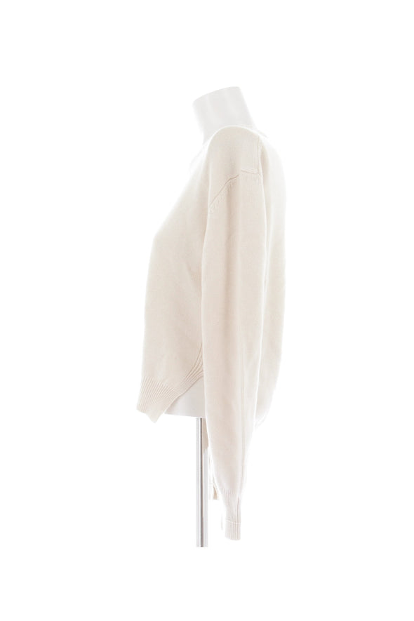 Pull en cachemire crème