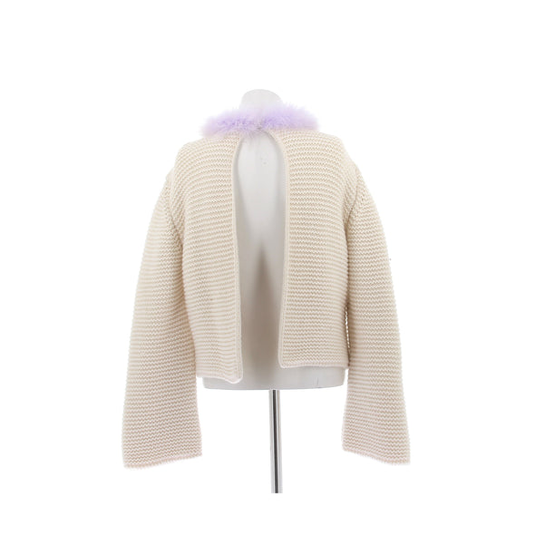 Pull en cachemire et fourrure