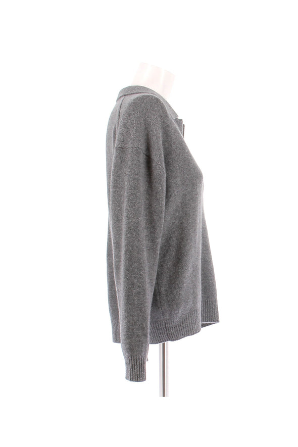Pull gris en cachemire