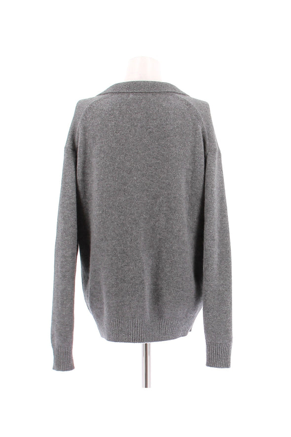 Pull gris en cachemire