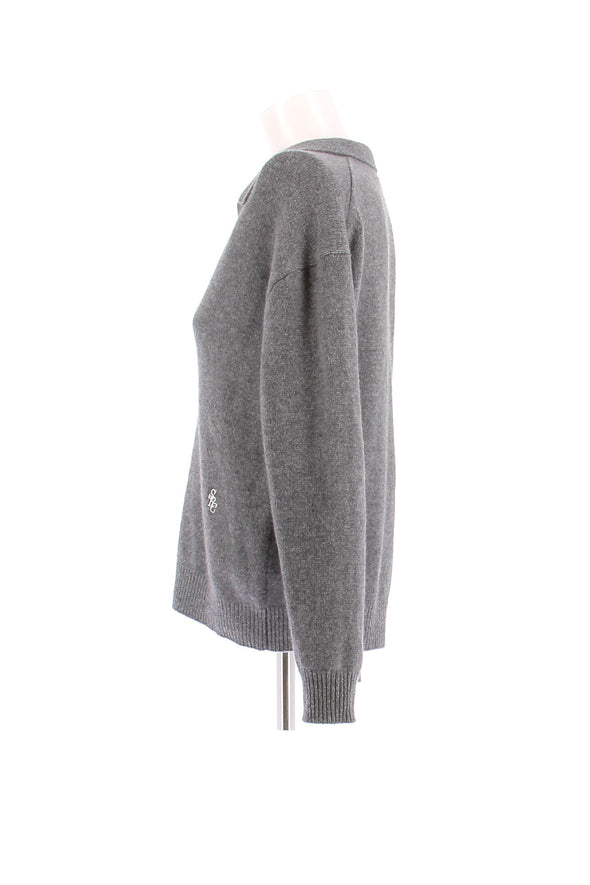 Pull gris en cachemire