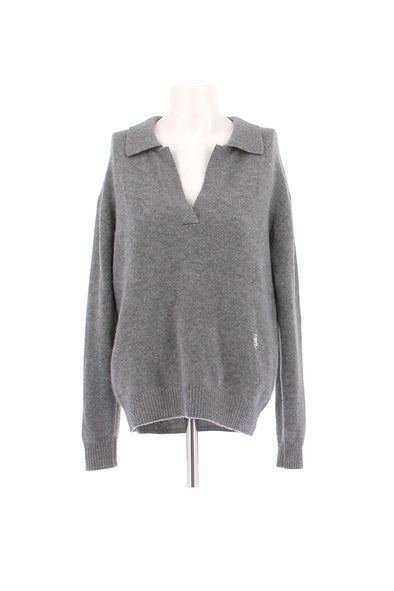 Pull gris en cachemire