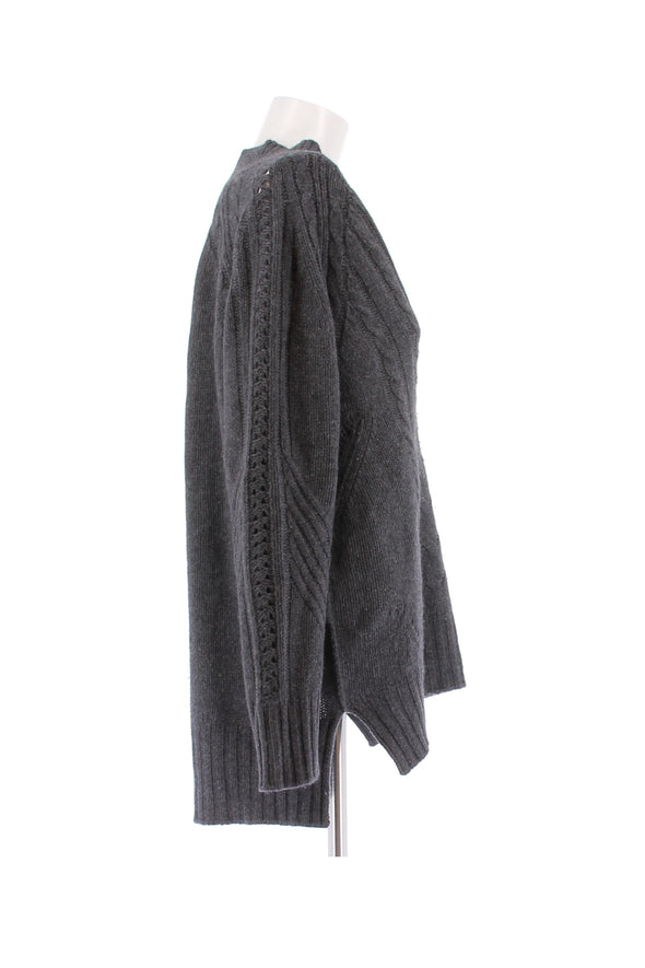 Pull en cachemire gris