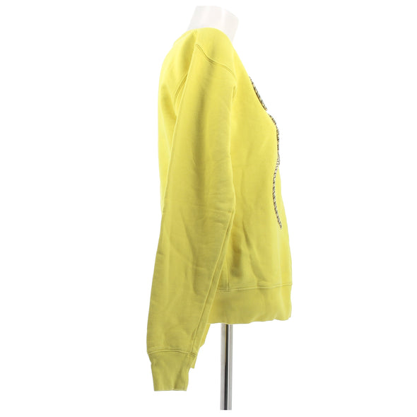 Sweatshirt jaune à broderies