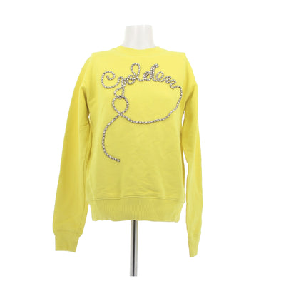 Sweatshirt jaune à broderies