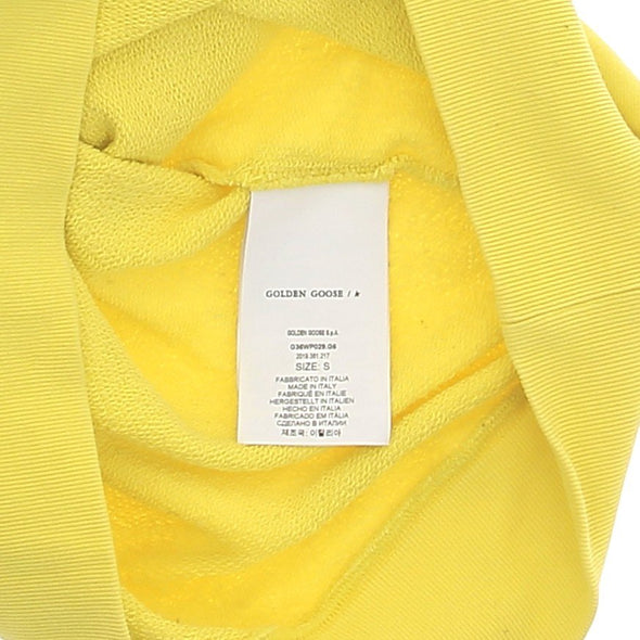 Sweatshirt jaune à broderies