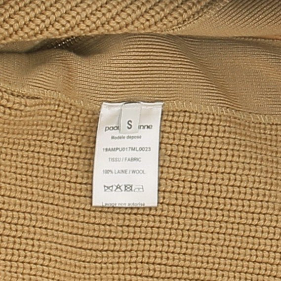 Pull en laine camel