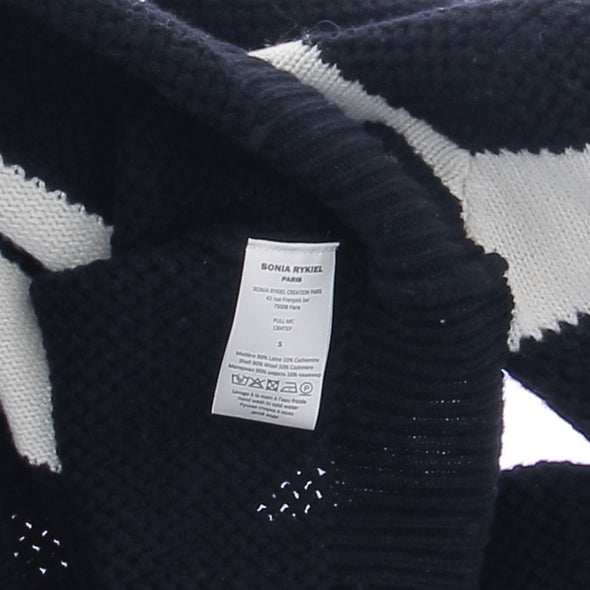 Pull à rayures en laine et cachemire