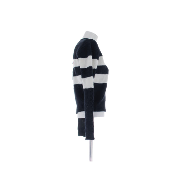 Pull à rayures en laine et cachemire