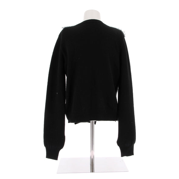 Pull noir en laine