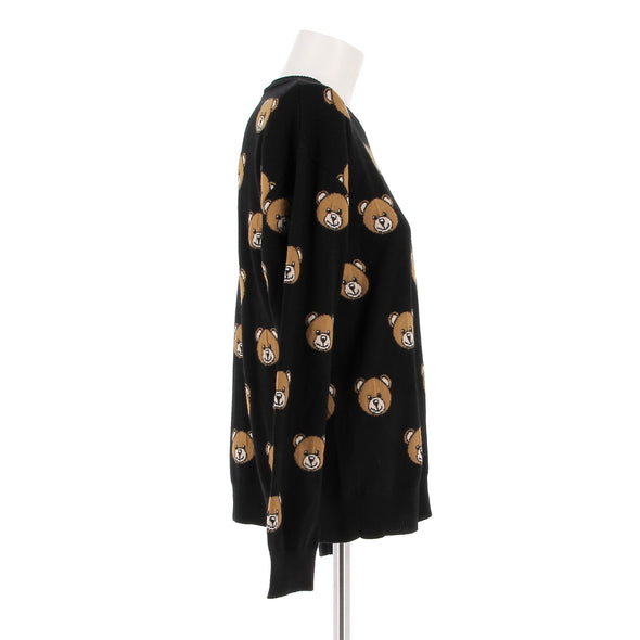 Pull noir "Teddy Bear"