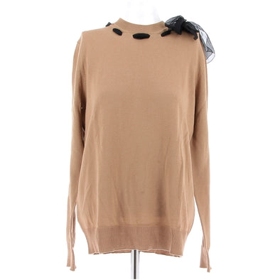 Pull en laine camel