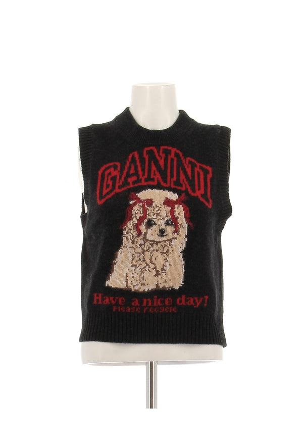 Pull sans manches en laine