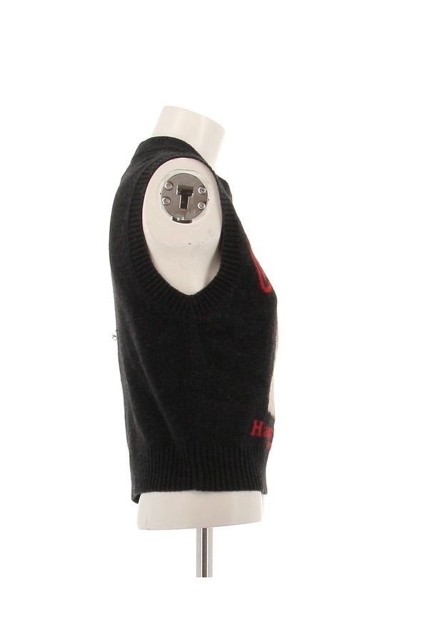 Pull sans manches en laine