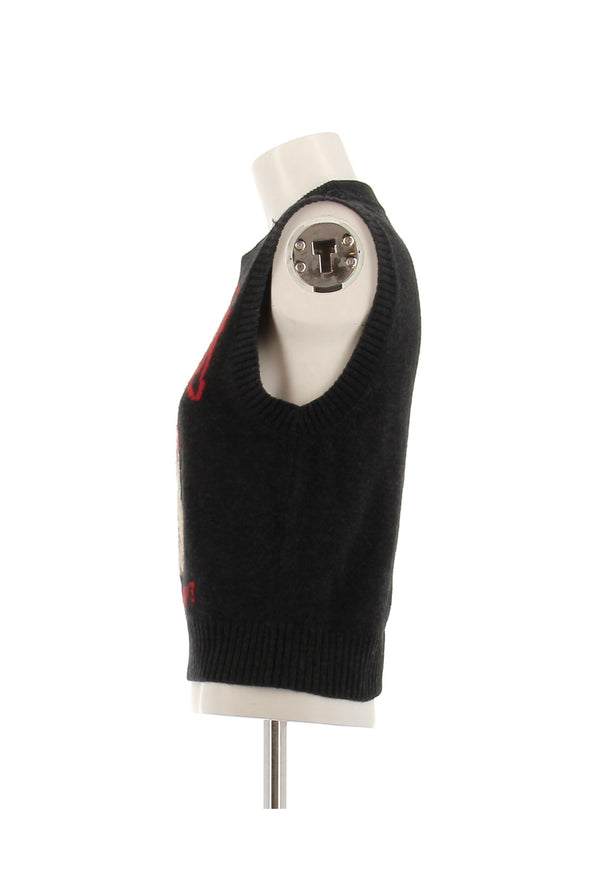 Pull sans manches en laine