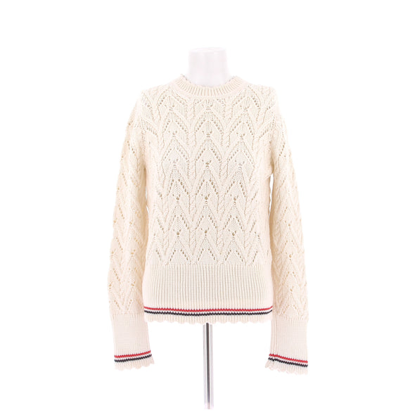 Pull tricoté crème