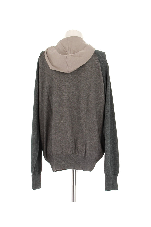 Pull à zip en cachemire et soie