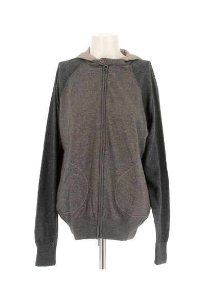 Pull à zip en cachemire et soie