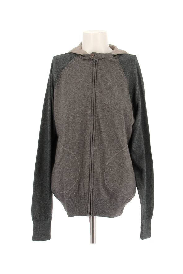 Pull à zip en cachemire et soie