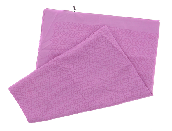 Foulard mauve monogramme en soie