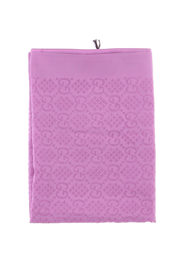 Foulard mauve monogramme en soie