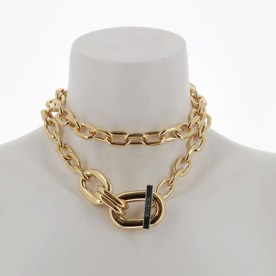 Collier doré "Double XL Link"