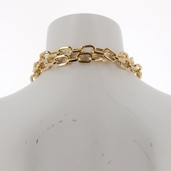 Collier doré "Double XL Link"