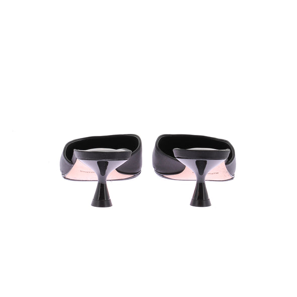 Mules à talons noires