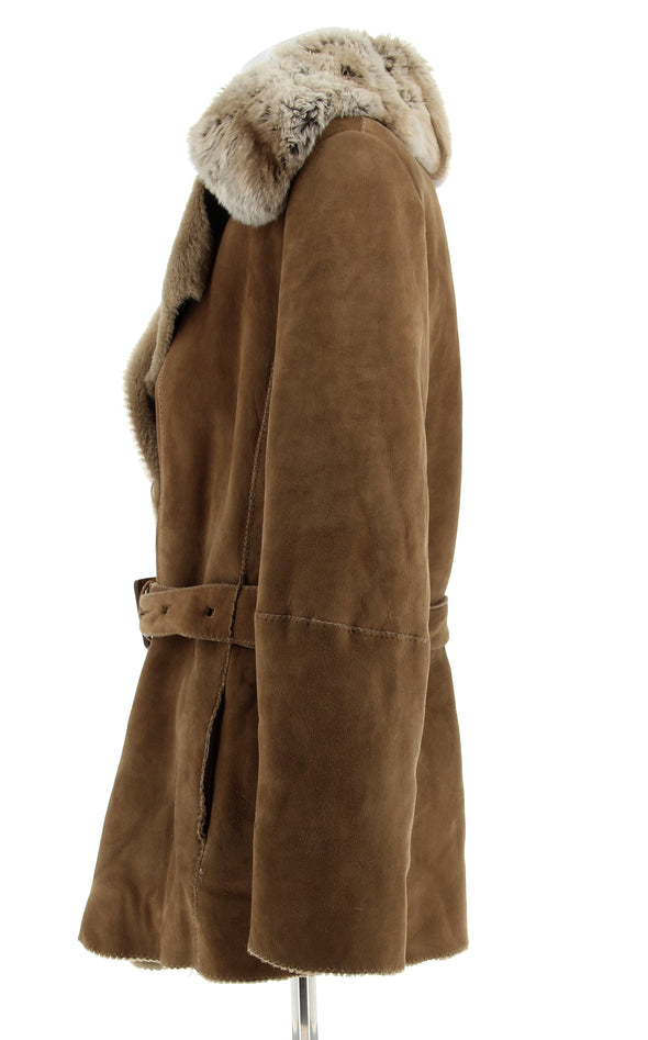 Peau lainée camel