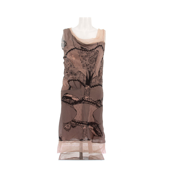 Robe beige vintage
