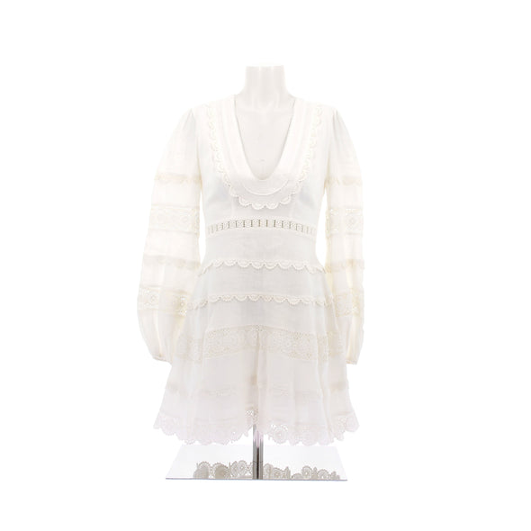 Robe en lin blanche