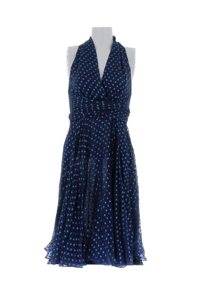 Robe marine à pois