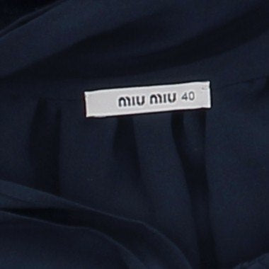 Robe en soie marine