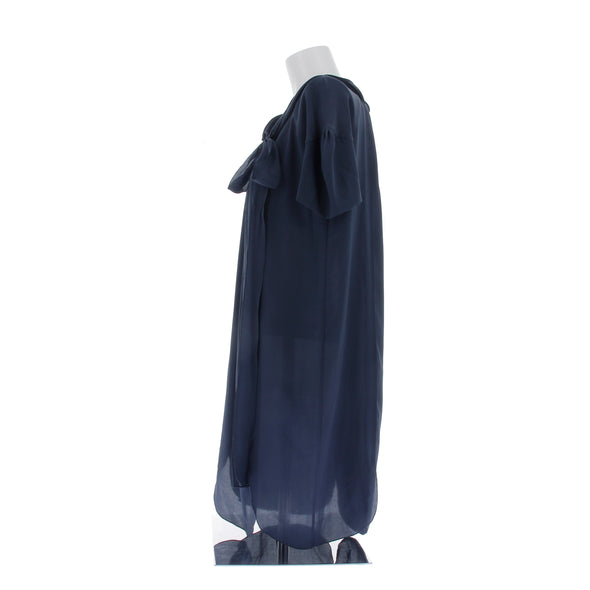 Robe en soie marine
