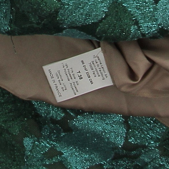 Robe bleue verte en soie