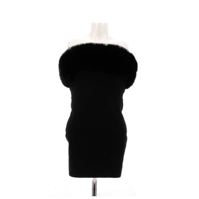 Robe en laine et fourrure