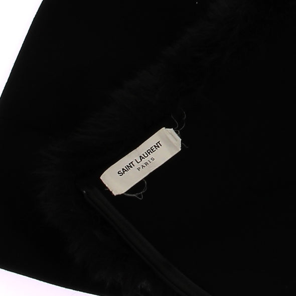 Robe en laine et fourrure