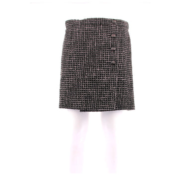 Jupe en tweed rose et noire