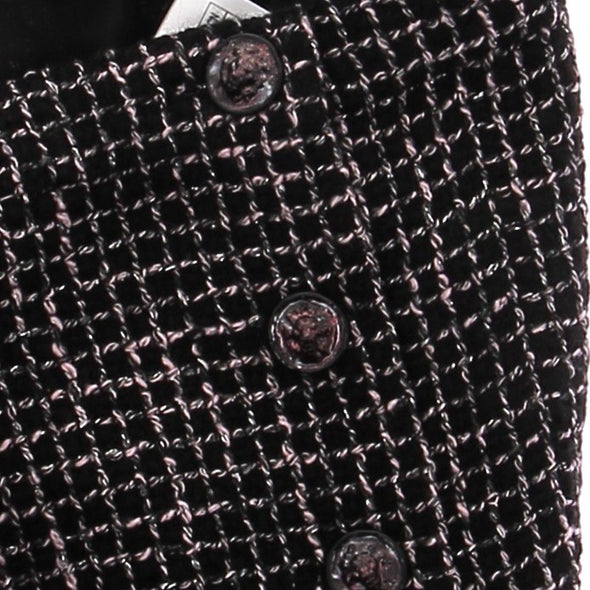 Jupe en tweed rose et noire