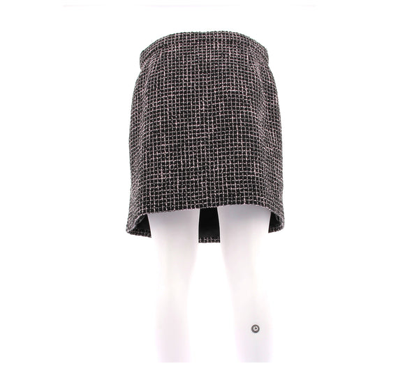 Jupe en tweed rose et noire