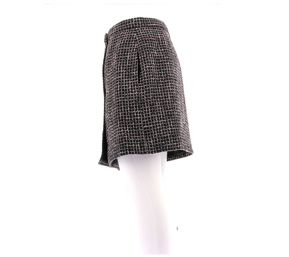 Jupe en tweed rose et noire